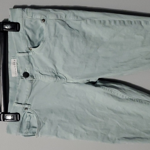 LOFT Pants Womens Size 6 Green Modern Skinny Thinner Fabric Flexible Comfy - Picture 2 of 5
